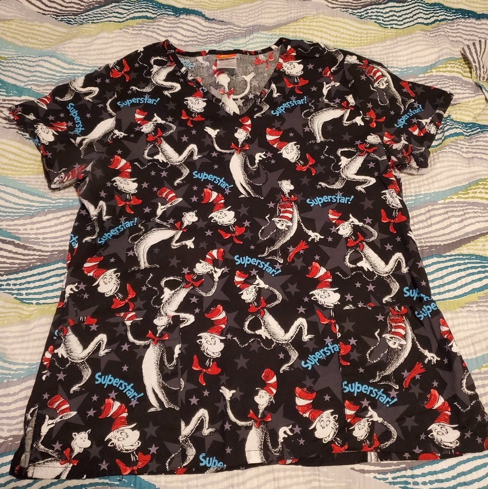 Dr. Suess scrub top